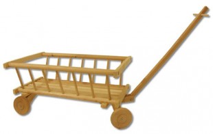 Dřevěný dětský vozík AD261