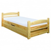 Dřevěná postel 90x200 LK144 + úložný prostor
