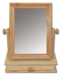 Dřevěné výklopné zrcadlo se šuplíkem LT101